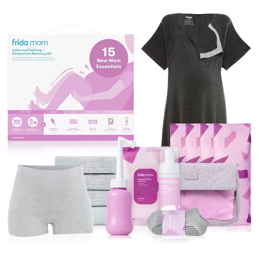 Frida Mom Postpartum Recovery Kit - Gray and Pink